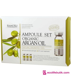 Арганова олія для обличчя косметологічної очищення Organic Argan Oil, 3 шт * 10 мл