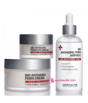 Набір для антивікового догляду з полінуклеотідами Dermaline Bio Antiaging PDRN, 3 од.