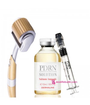 Сироватка антивікова Derma Solution PDRN Salmon Ampule з високим вмістом ПДРН + Мезороллер 0.5 мм