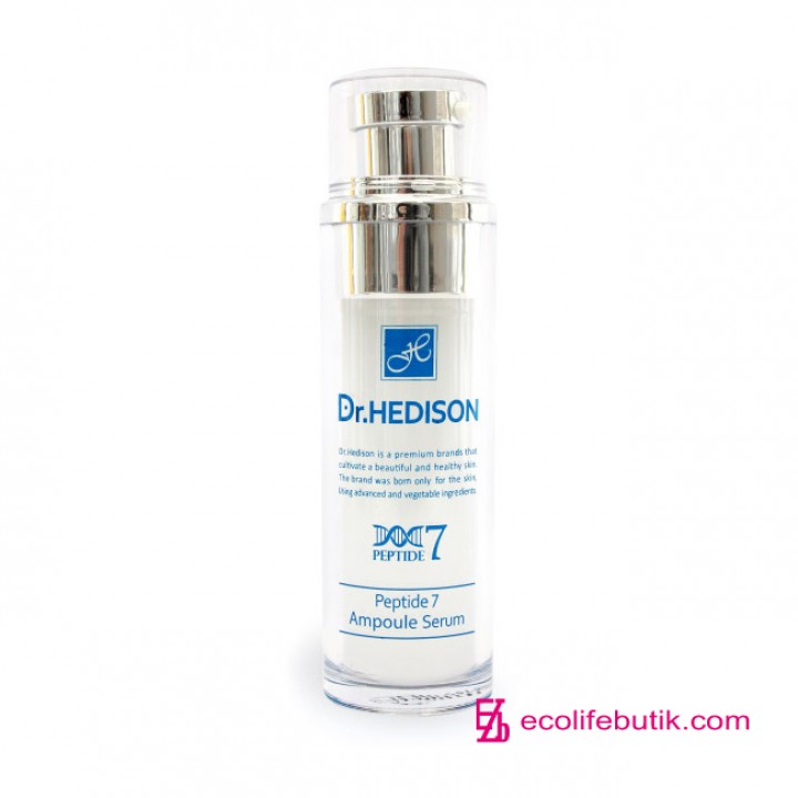 Anti-aging serum with peptides of Dr. Hedison Peptide 7 Serum for fading skin.