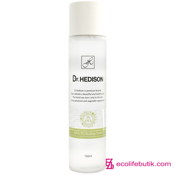Purifying tonic with aha-acids for all skin types Dr.Hedison AHA 3% Toner, 150 ml.