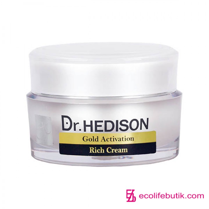 Anti-aging face cream with colloid gold Dr.Hedison Gold Activation Rich Cream, 50 ml.