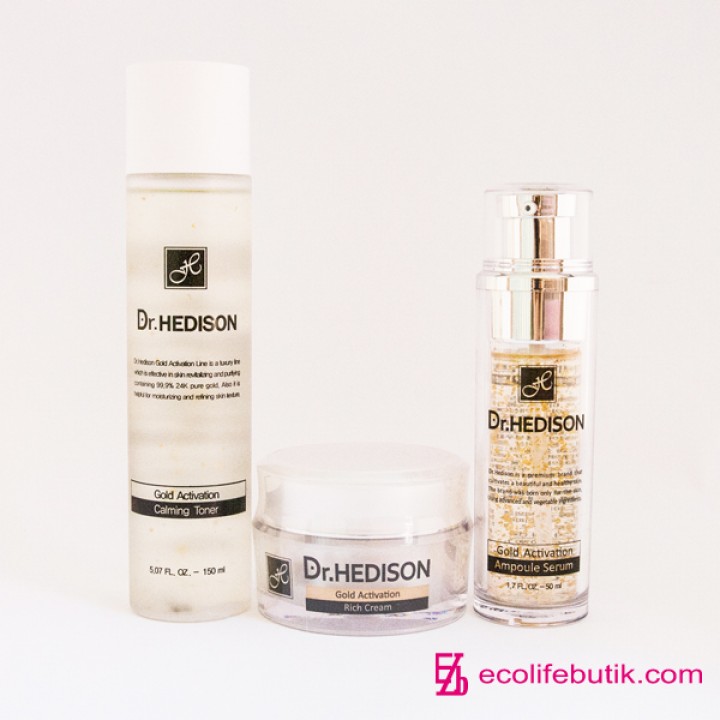 Anti-Aging Facial Care Kit Hedison Gold Activation with colloidal gold.