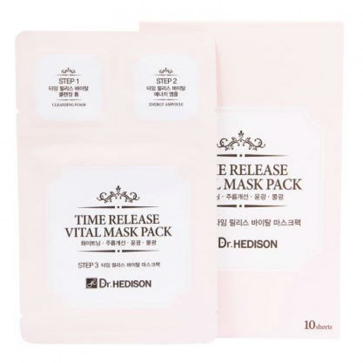MASK THREE-SPEED FABRIC Dr.Hedison Time Release Vital Mask Pack