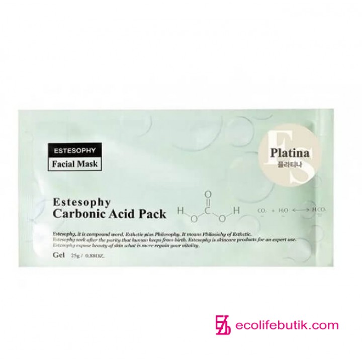 Маска для карбокситерапии лица c Платиной Estesophy Mask Carbonic Acid Pack Platina