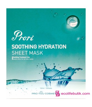 Увлажняющая маска PRORI SOOTHING HYDRATION SHEET MASK, 160 мл /10 шт