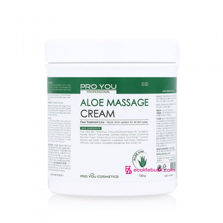 Профессиональный массажный крем с экстрактом Алое Pro You Aloe Massage Cream, 730 г.