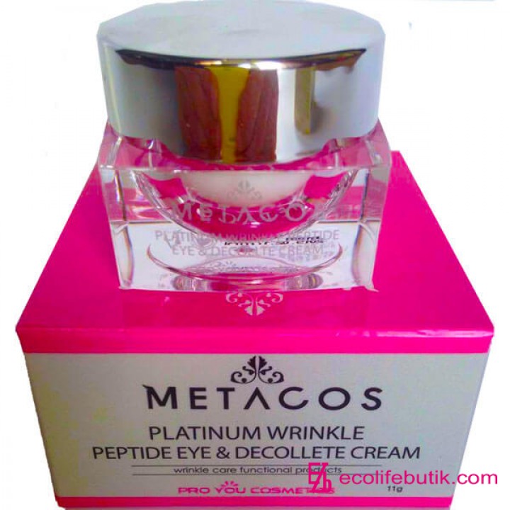 Крем проти зморшок для очей і зони декольте Metacos Platinum Wrinkle Peptide Eye & Decollete Cream, 11 г