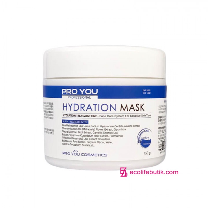 Маска з гіалуроновою кислотою для інтенсивного зволоження шкіри Pro You Professional Hydration Mask, 150 мл