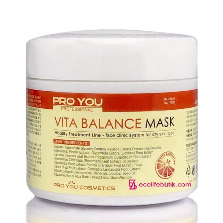 Vitamin mask for dehydrated facial skin Pro You Vita Balance Mask