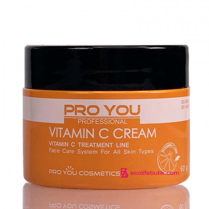 Cream based on ascorbic acid with antioxidant effect Pro You Vitamin C Cream, 60 g