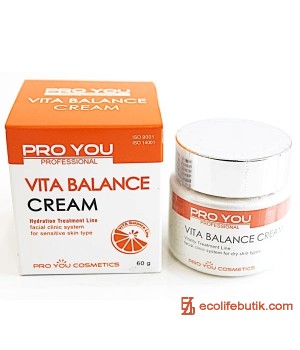 Крем для збезводненої шкіри обличчя з вітамінами Vita Balance Cream, 60г