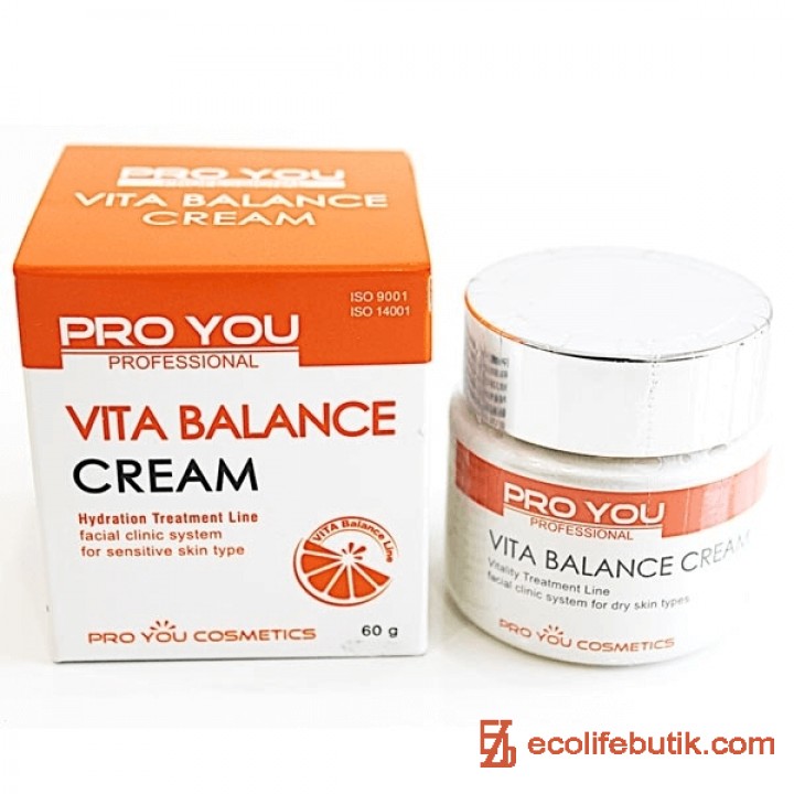 Крем для сухой кожи лица обличчя с витаминами Vita Balance Cream, 60г.